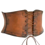 Custom size leather corset belt