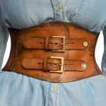 western leather corset belt