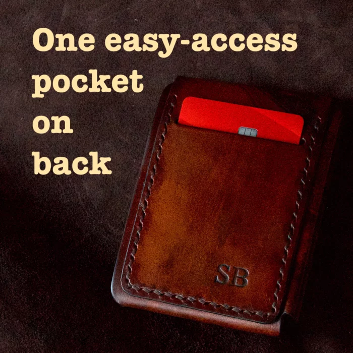 One easy-access pocket on wallets back