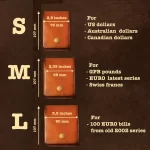 Custom sizes for leather wallets