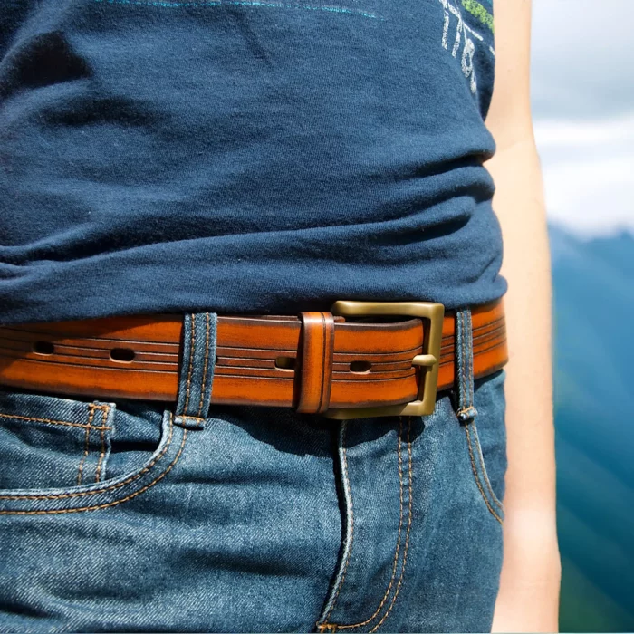 Personalized leather belt