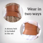 Leather peplum belt
