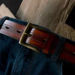 Leather belt for jeans