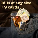 Universal EDC minimalist leather wallet