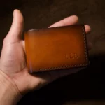 Small bifold leather wallet