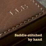Hand stitched leather wallet