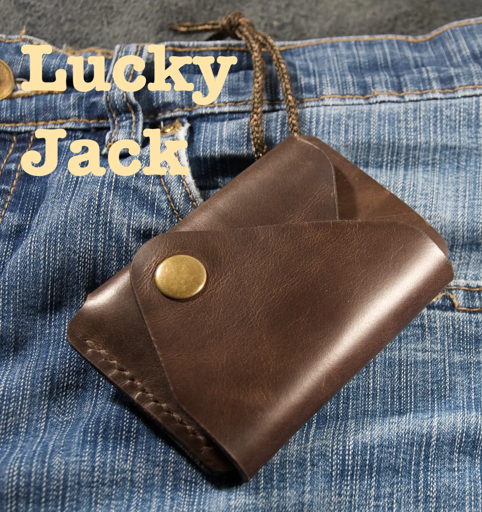 Minimalist leather wallet Lucky Jack