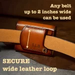 wide leather loop belt bag