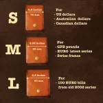 Full size cash wallet Leather pocket wallet Full grain leather wallet