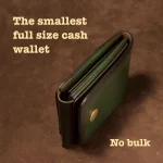 No bulk cash and cards wallet green