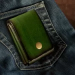 Best green wallet mens | Full grain leather wallet green | Green luxury wallet