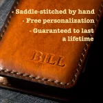 best personalized leather wallet money clip