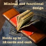 Best leather minimalist wallet money clip