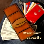 leather billfold wallet money clip