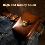 High-end luxury finish leather belt bag