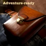 Rugged leather belt bag