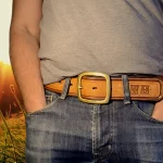 leather belt wide personalized