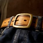 Mens Leather belt wide