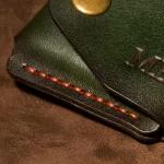 personalized hand stitched leather wallet