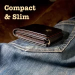 Compact small mens wallet for front pocket