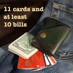 Small and Spacious minimalist leather cash and cards wallet