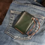 Small minimalist leather wallet