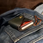 handmade leather front pocket wallet