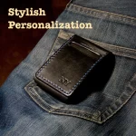 premium personalized cash and cards black leather wallet for mens