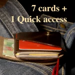 Minimalist cash and cards leather wallet