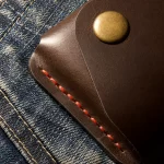 hand stitched edc leather wallet