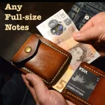 Full size Euro and Pounds notes wallet