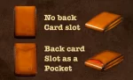 Leather wallet back card slot