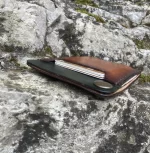 Custom leather cardholder for 10 cards