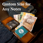 Custom size cash leather wallet