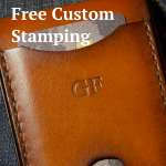 Custom personalised leather wallet