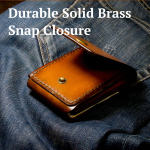 Leather wallet with snap