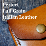 Mens wallet from full grain vegetable tanned italian leather