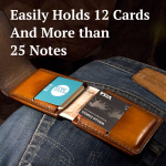 Cash & card leather wallet with high capacity