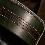 Hand dyed leather belt