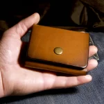 Smallest leather wallet for Euro and British Pounds