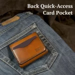 Compact cash and cards leather wallet