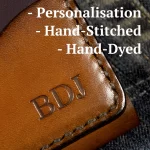 Custom personalised leather wallet