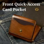 Small and practical leather wallet