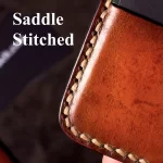 saddle stitched leather cardholder