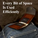 Spacious compact leather wallet