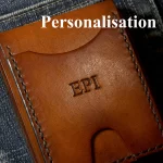 Personalised leather wallet